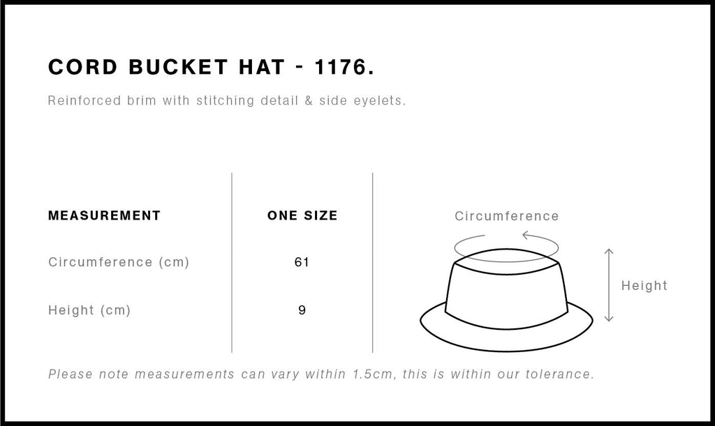 Cord Bucket Hat