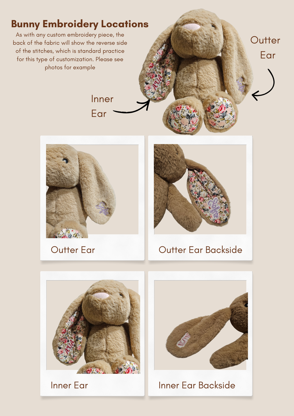 Bunny Lucy Plush - Brown (Personalised)