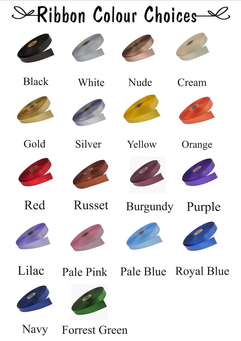 Name Ribbons | Double ended - Wedding Place Setting